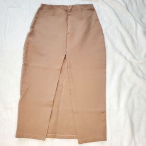 Top 10 Woman's Khaki Deep V Split Thigh Reveal Midi Pullon Work Skirt Size Small